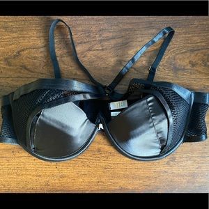 Venus Fishnet and Satin Bra set in medium